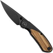 Bestech Lito BT2307C Black Titanium, Olive Wood pocket knife, Ostap Hel design