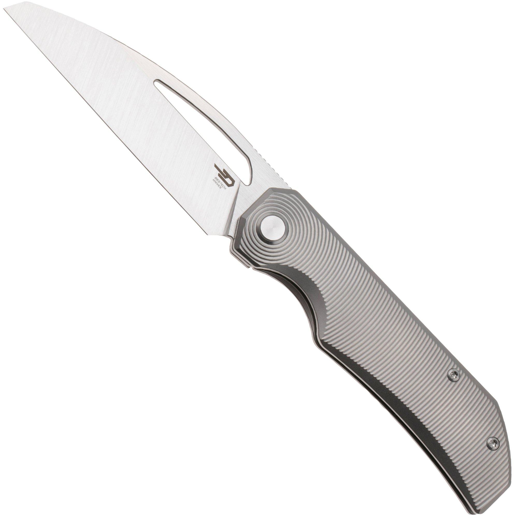 Bestech TAIPAN BT2503C Satin MagnaCut, Grey Titanium, zakmes, James Lowe design
