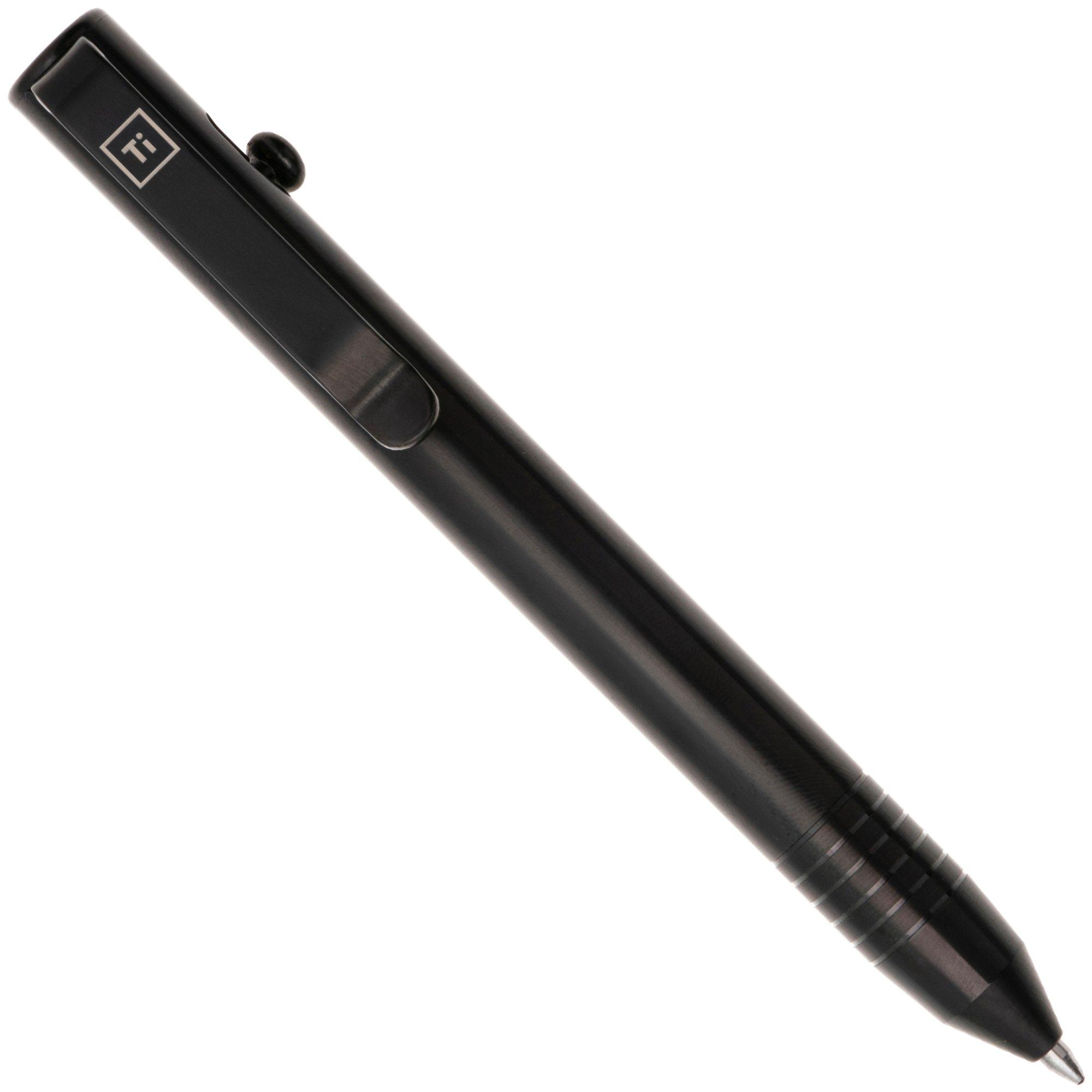 Big Idea Design Base Line Bolt Action Pen BS-BA-DLC Black DLC Titanium, EDC Stift