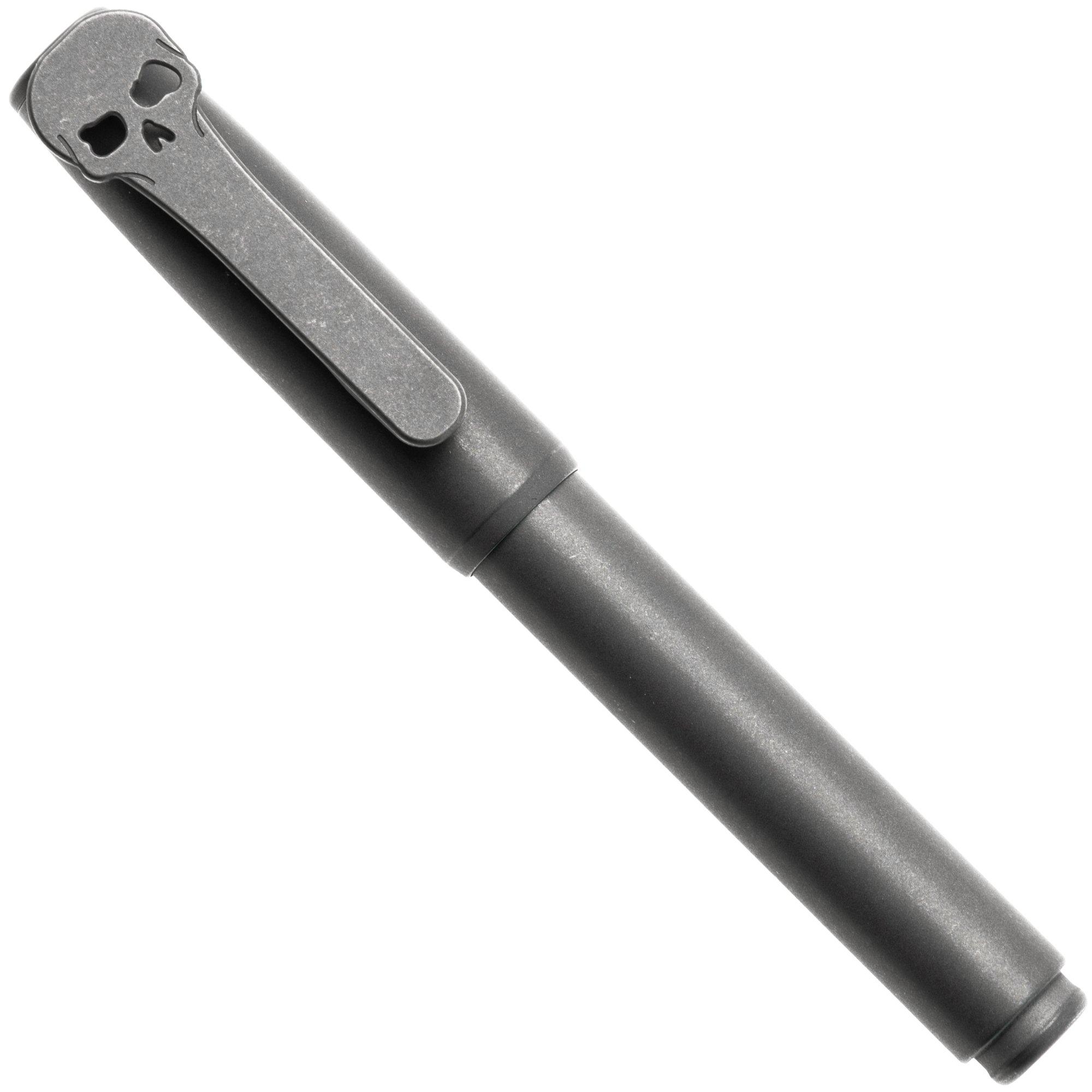 Big Idea Design Chaves Fountain EDC Pen CHVS-FP-TI-SW Titanium Stonewashed, vulpen