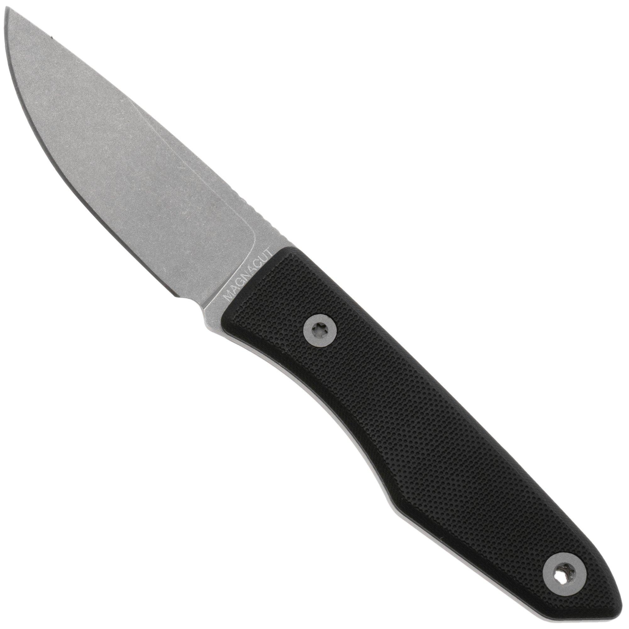 Big Idea Design USA Lookout DP-MA-BL-G10 Drop Point Stonewashed Magnacut, Black G10, vaststaand mes
