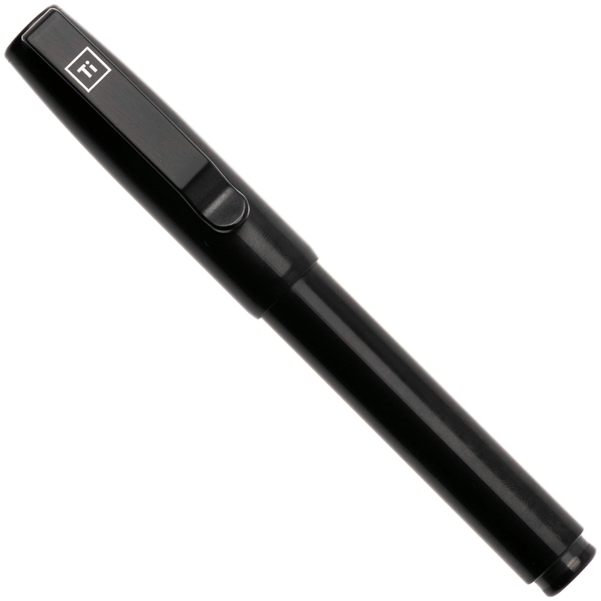 Big Idea Design Fountain EDC Pen FP-TI-DLC-BL Black DLC Titanium, fountain pen