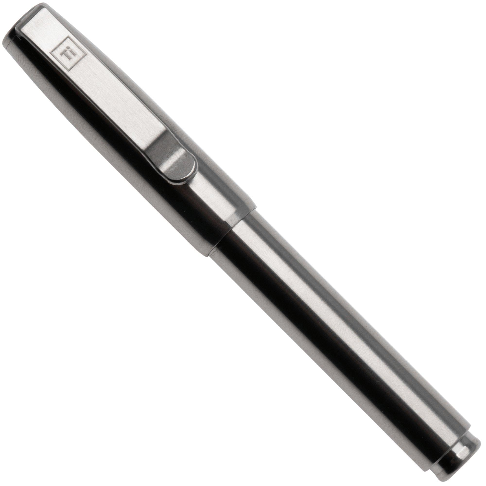 Big Idea Design Fountain EDC Pen FP-TI-MR Machined Raw Titanium, fountain pen