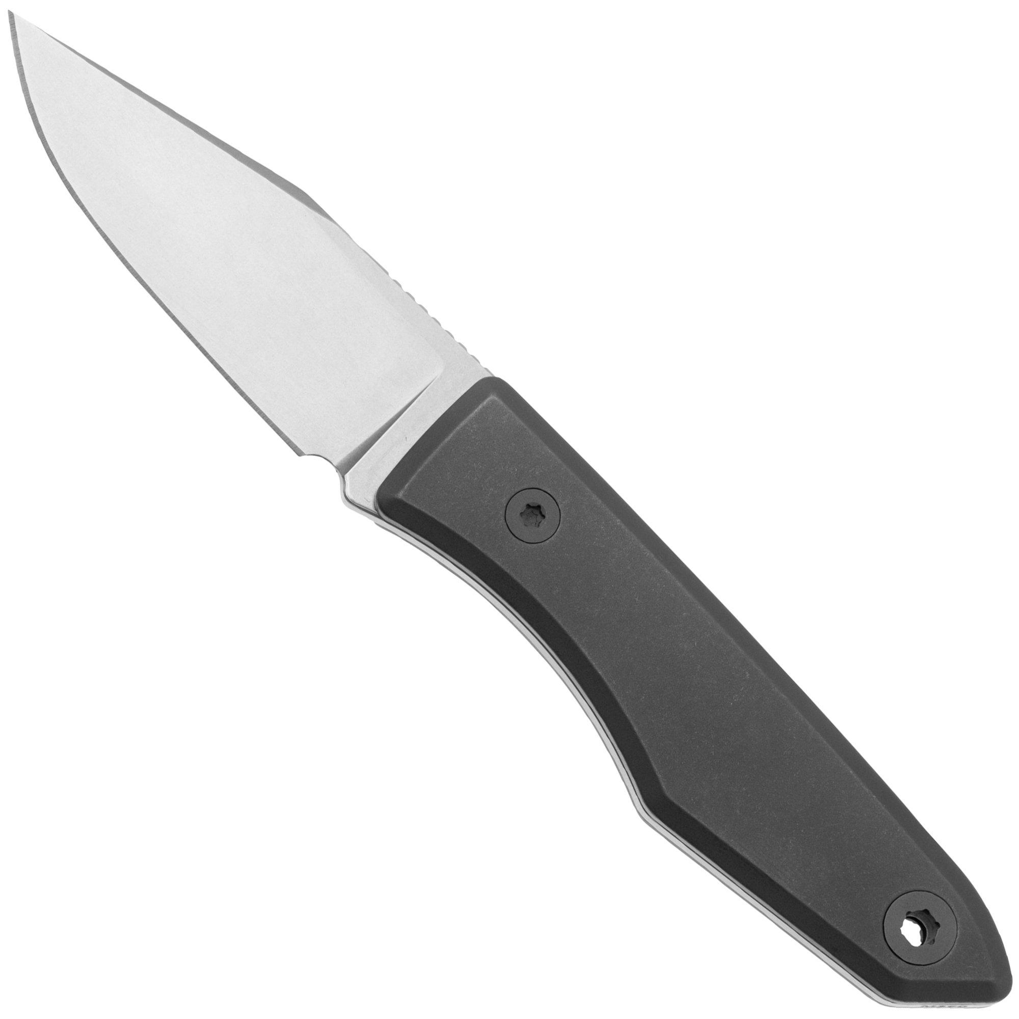 Nóż z głownią stałą Big Idea Design Ti Lookout Fixed Blade TI-LO Stonewashed Titanium, Böhler M390, projekt Mak Kelsay