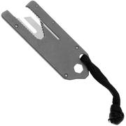 Big Idea Design TPT Titanium Pocket Tool Deluxe TI-PT Stonewashed Titanium, cuchillo multiusos con funda de cuero