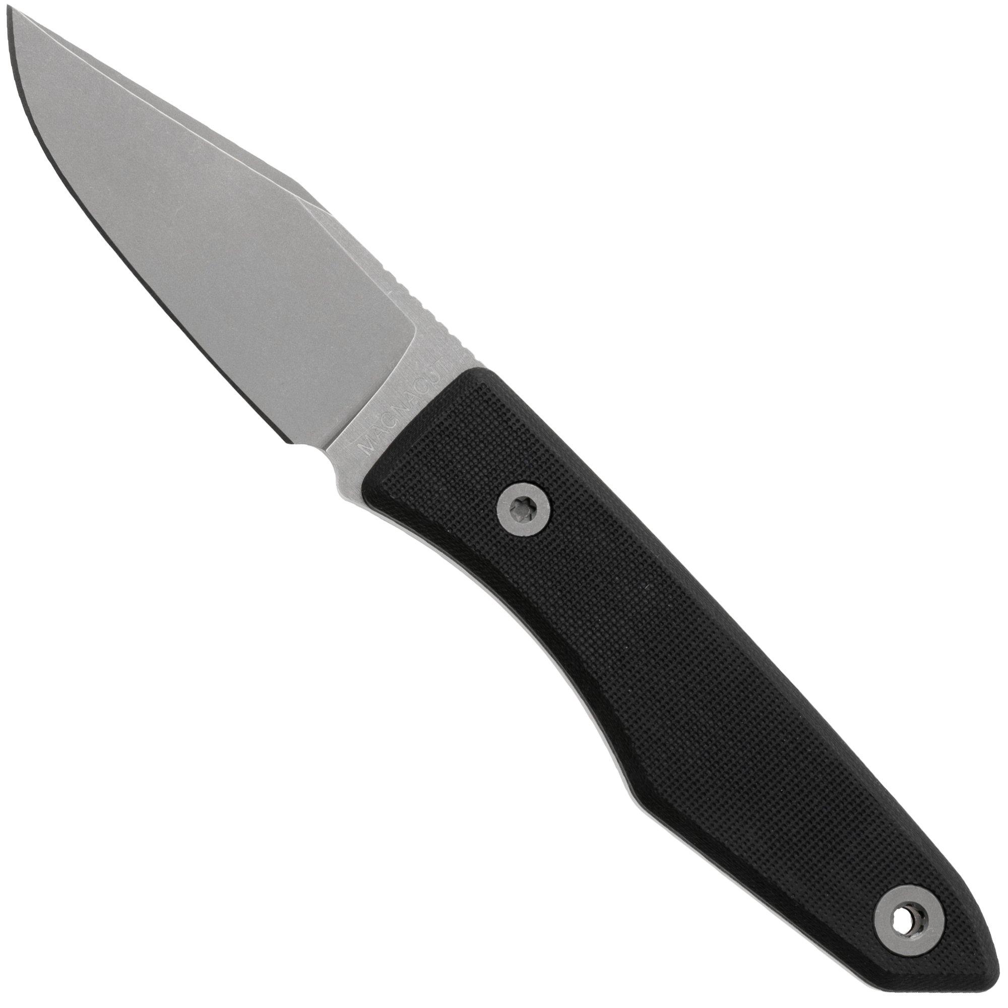 Big Idea Design USA Lookout USA-LO-BLC-MGN, Stonewashed CPM MagnaCut, Black G10 Fahrtenmesser, Mak Kelsay Design