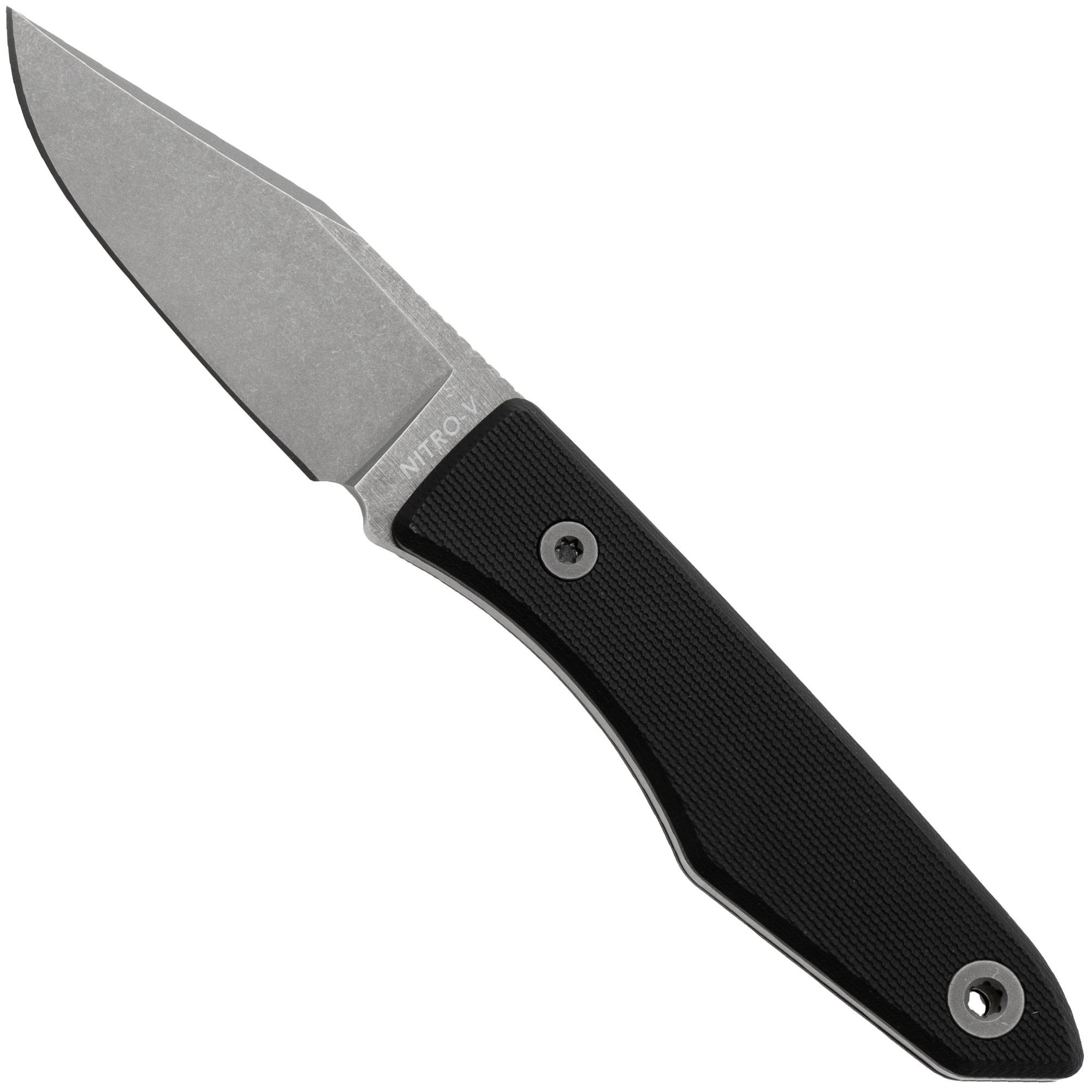 Big Idea Design USA Lookout USA-LO-BLC-NITROV, Stonewashed Nitro-V, Black G10 Fahrtenmesser, Mak Kelsay Design