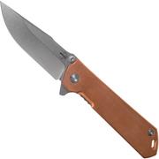 Böker Plus Kihon Assisted Copper 01BO165 pocket knife, Lucas Burnley design