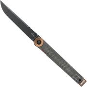 Böker Plus Kaizen Green Canvas Micarta 01BO391 coltello da tasca