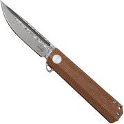 Böker Plus Cataclyst 42 Flipjoint Damascus 01BO479DAM Brown Micarta zakmes