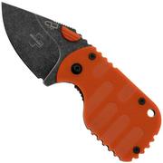 Böker Plus Subcom 2.0 01BO528 Blackwashed D2, Orange G10 pocket knife, Chad Los Banos design