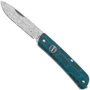 Böker Plus Tech Tool 01BO559DAM, Damascus Blade Blue Damast G10, couteau de poche