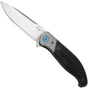 Böker Plus Undertow 01BO694 Satin D2, Black G10, couteau de poche, Lorien Arnold design