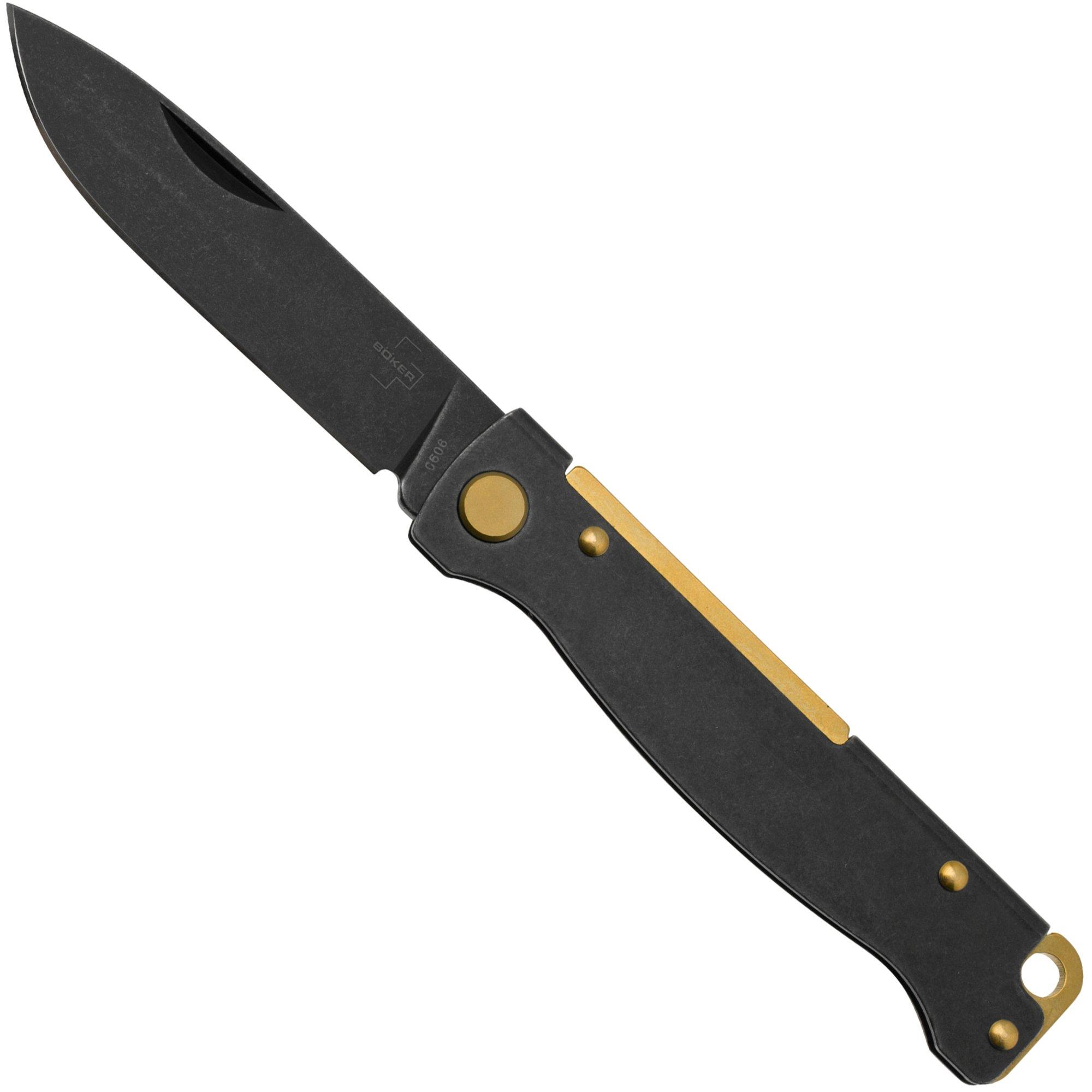 Nóż składany Böker Plus Atlas Blackwashed Brass 01BO859