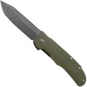 Böker Plus Tac-Master 01BO889, Blackwashed Nitro-V, OD-Green Micarta pocket knife, Bob Terzuola design