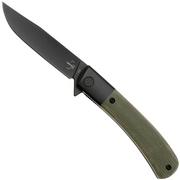 Böker Plus Modern Gentleman 01BO931 Black Nitro-V, Green Micarta, couteau de poche