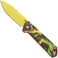 Bild für Böker Plus Kihon 2 Dubai Chocolate 01BP0038 Pistaccio Green D2, Brown Yellow Green GFN, zakmes, Lucas Burnley design