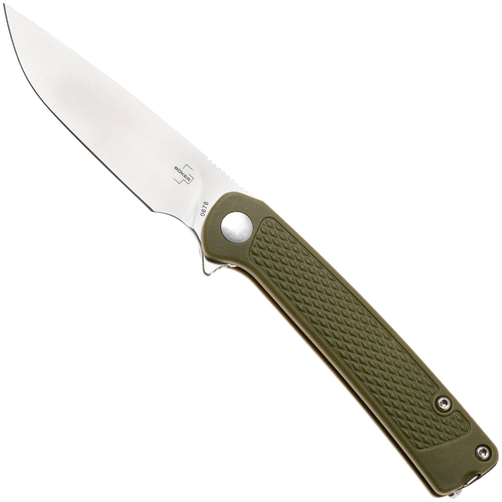 Böker Plus Fire Ant 01BP0073, Satin 1.4116, Green Polypropylene Taschenmesser