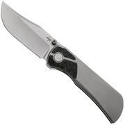 Afbeelding voor Böker Plus Collection 2026 01BP2026 Stonewashed Böhler M390, Dark Grey Titanium, Marble Carbon Inlay, Limited Edition zakmes, Jared Price design