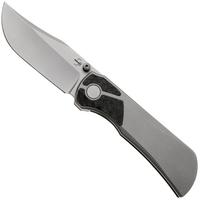 Afbeelding voor Böker Plus Collection 2026 01BP2026 Stonewashed Böhler M390, Dark Grey Titanium, Marble Carbon Inlay, Limited Edition zakmes, Jared Price design