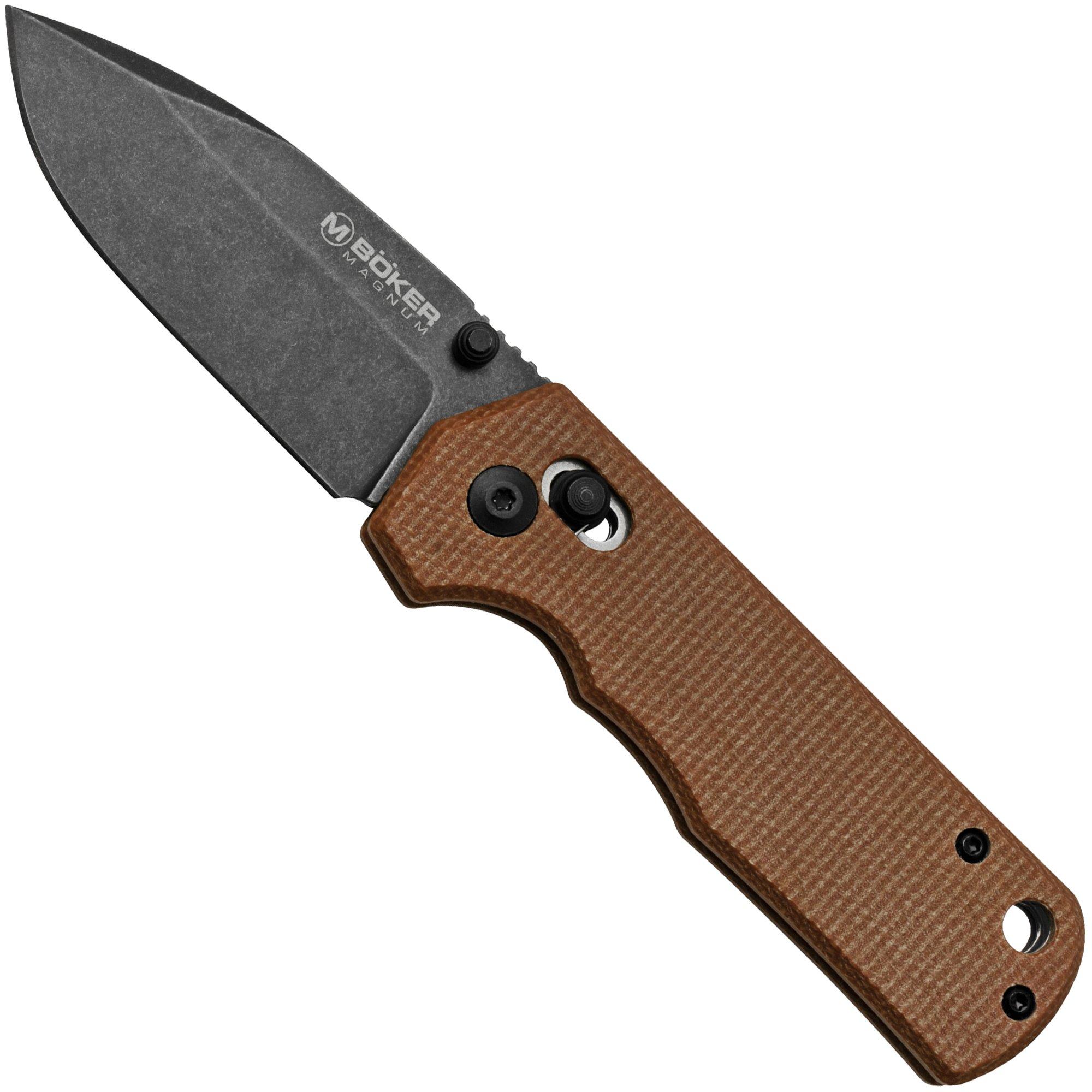 Nóż składany Böker Magnum Rockstub 01SC710 Brown Micarta