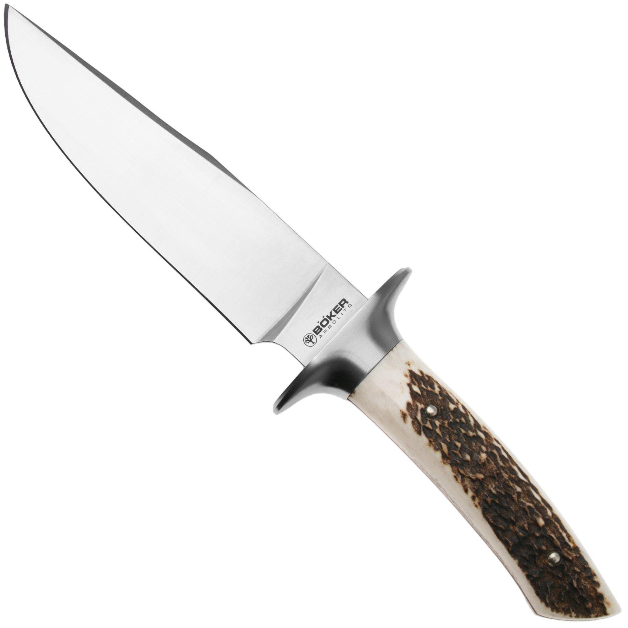 Böker Arbolito Torito HX 02BA593HX, Satin ACX 390, Stag Horn, hunting knife