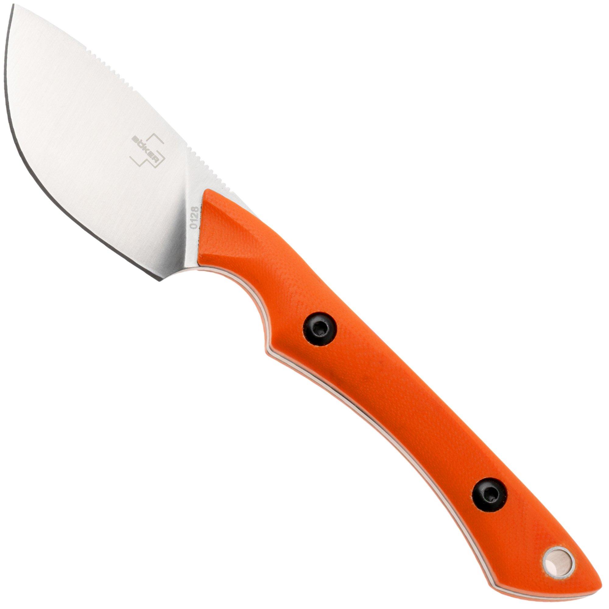 Böker Plus M.U.K. 02BP0023 Satin 14C28N, Orange G10, fixed knife