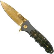 Böker Leopard-Damascus III Gold 110227DAM Limited Edition pocket knife