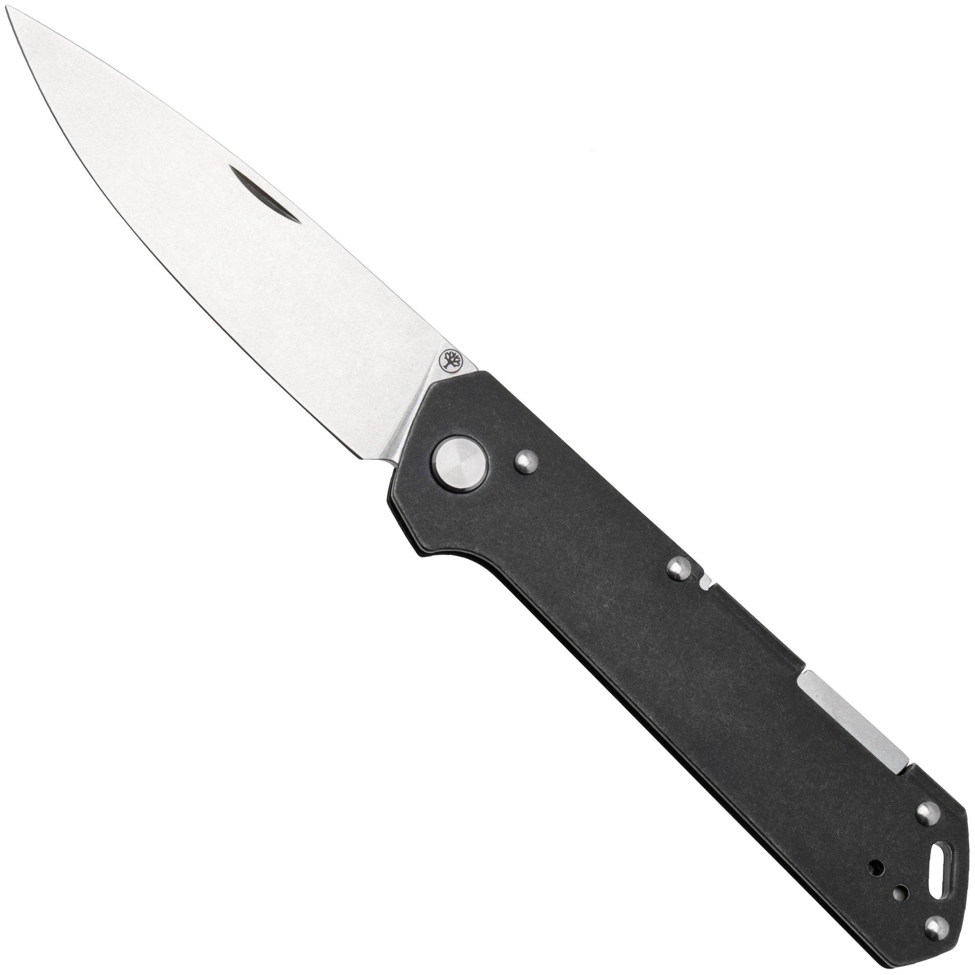Böker Kihon Bifold 42a 110313, Stonewashed CPM MagnaCut, Black Stainless Steel pocket knife, Lucas Burnley design