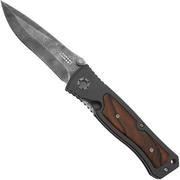 Böker Leopard-Damascus II 111054DAM Ziricote Wood, coltello da tasca