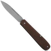 Böker Coffin 112946 Jute Micarta, coltello da collo slipjoint, Chuck Gedraitis design