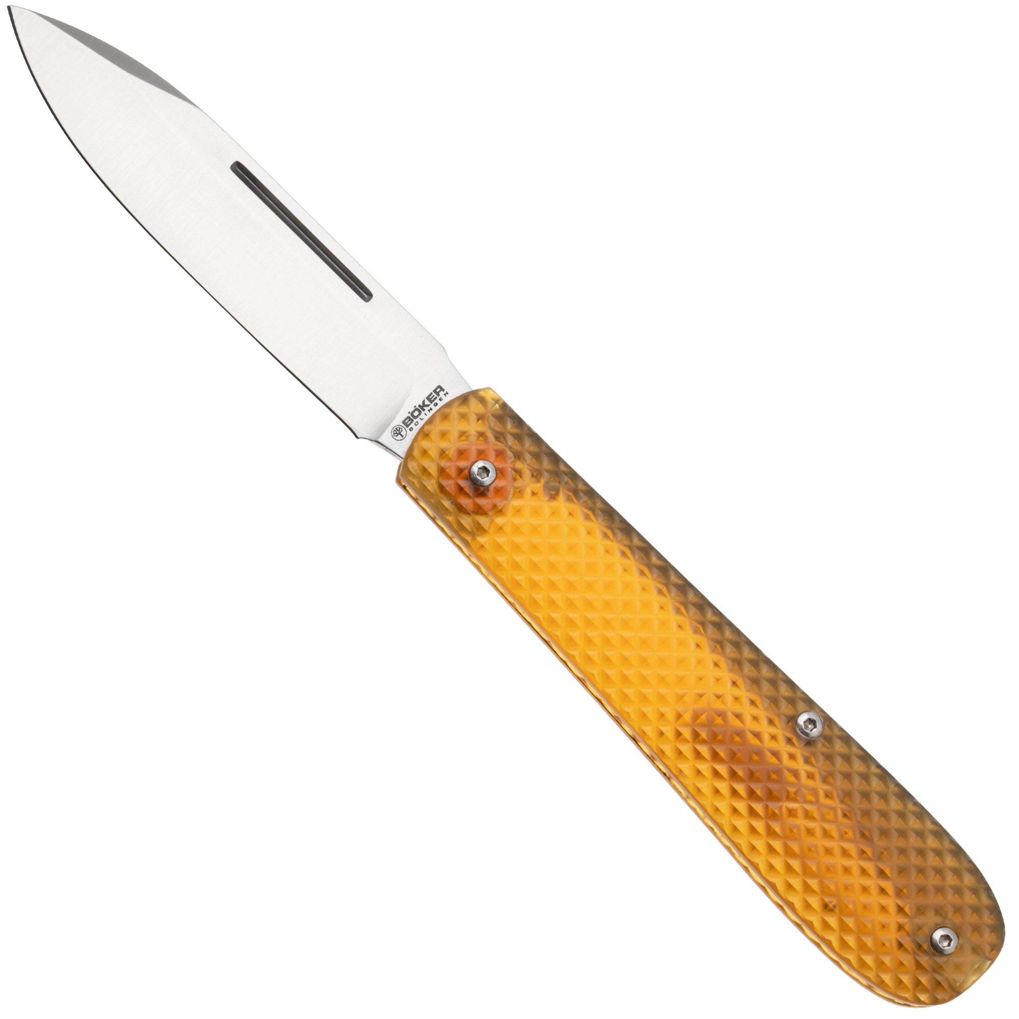 Böker Manufaktur Coffin 112947 Satin MagnaCut, Ultem, couteau de poche slipjoint, Chuck Gedraitis design