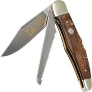 Böker Jagdmesser Duo Jäger Gold 114025 hunting knife with leather sheath