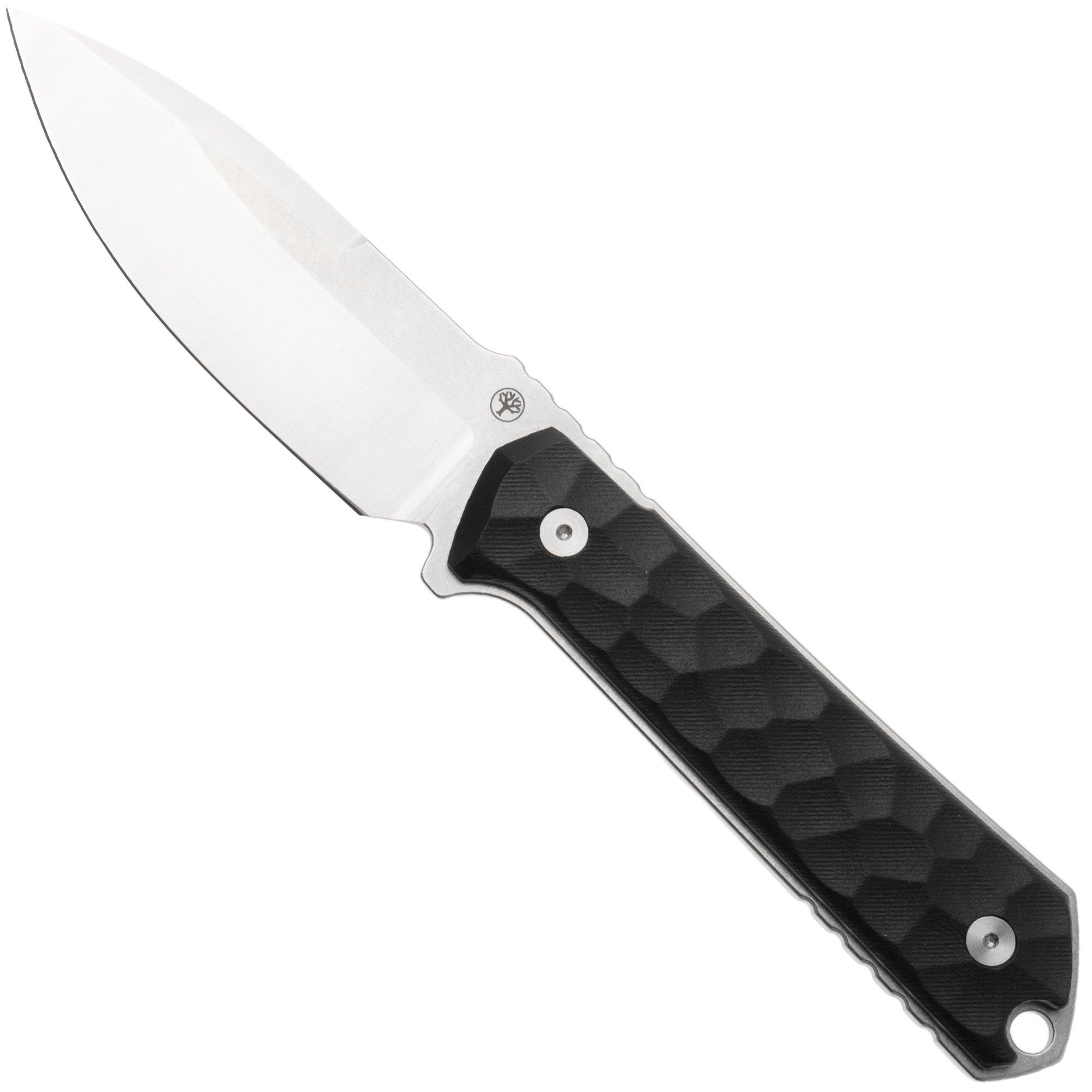 Böker Manufaktur Solingen Kiboku 120516 Satin RWL-34, Richlite Black Rock Pattern, Fahrtenmesser, Lucas Burnley Design