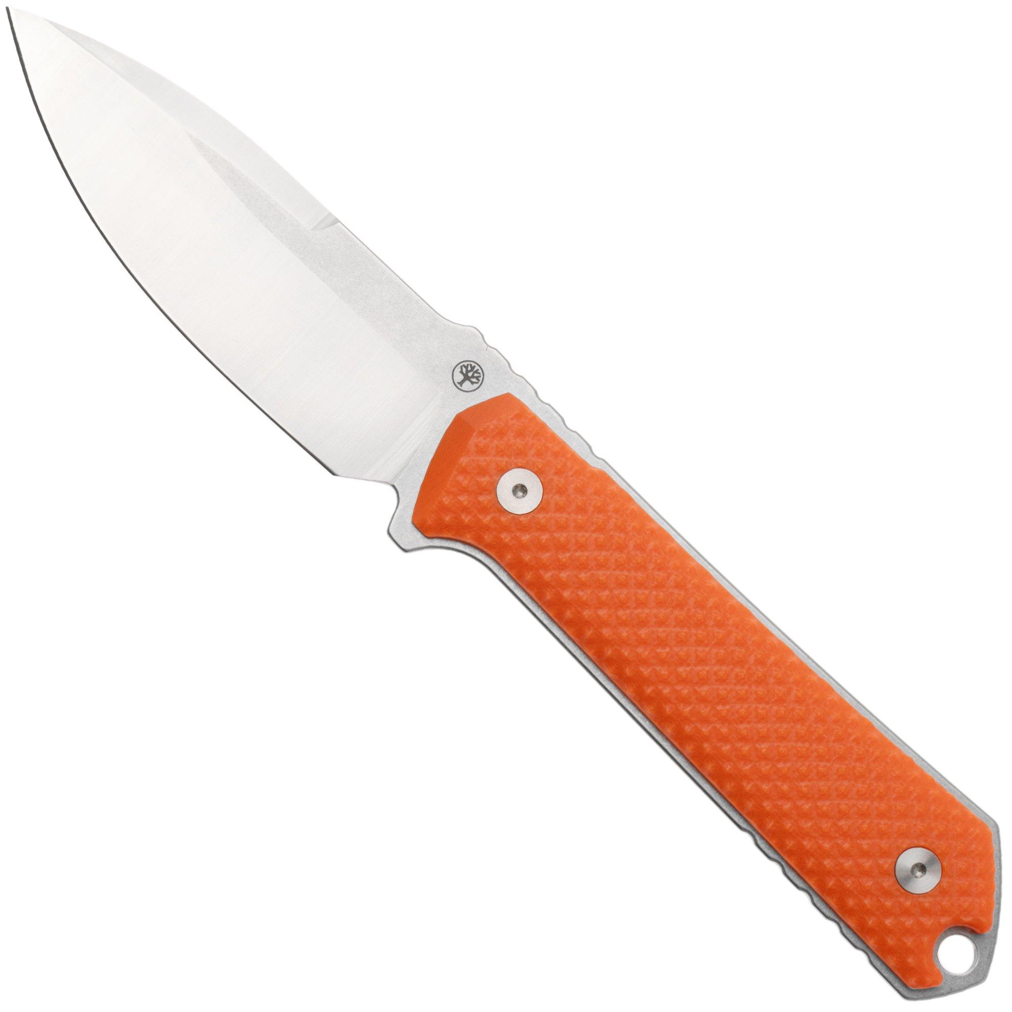 Böker Manufaktur Solingen Kiboku 120573 Satin RWL-34, G10 Orange, Fahrtenmesser, Lucas Burnley Design