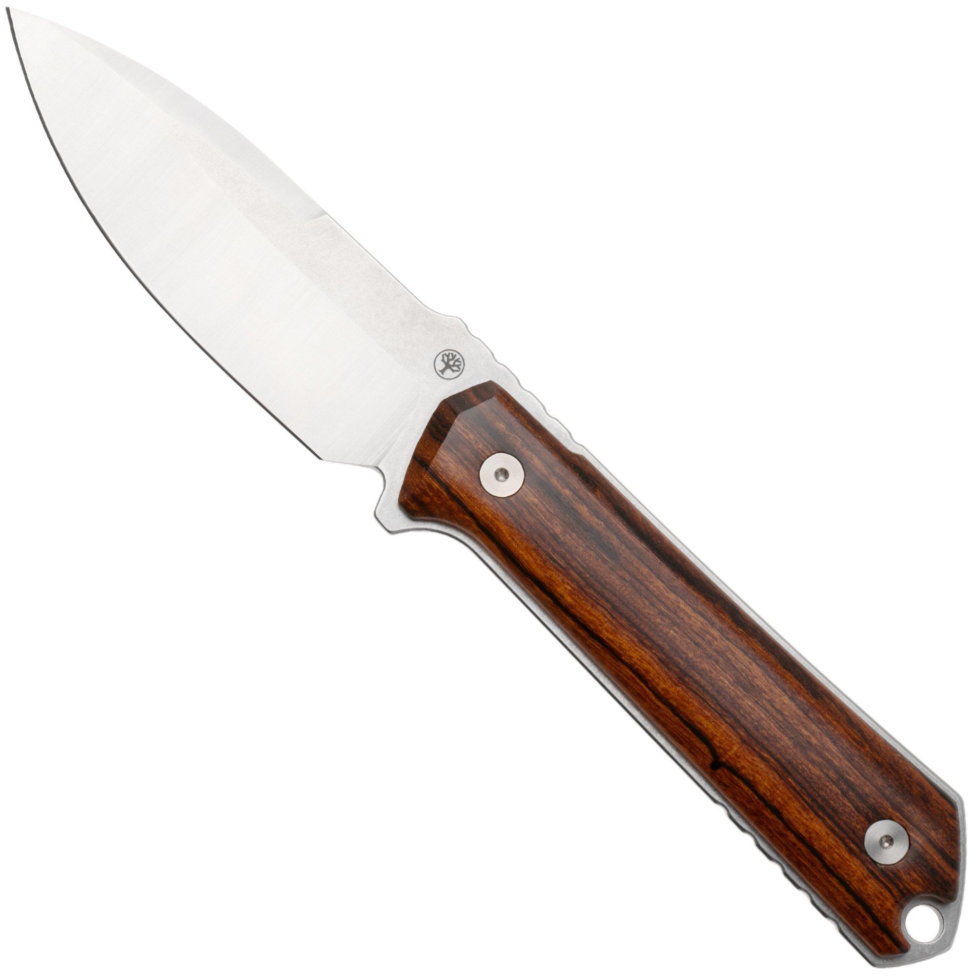 Böker Manufaktur Solingen Kiboku 120574 Satin RWL-34, Desert Iron Wood, Fahrtenmesser, Lucas Burnley Design