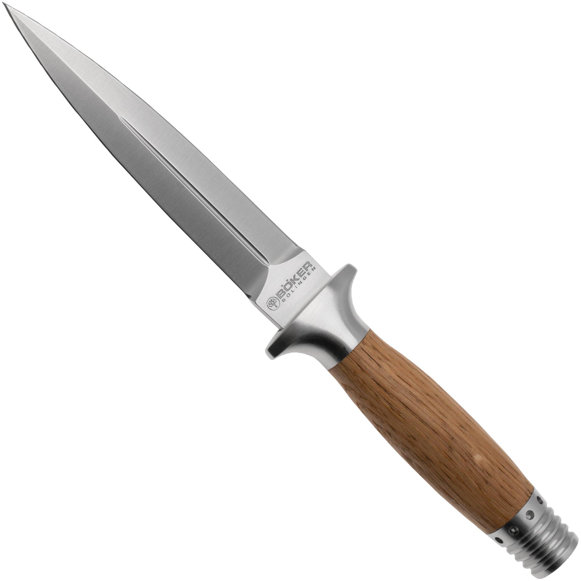 Böker Manufaktur MG-42 dagger 121506DAM Oak Wood, fixed knife