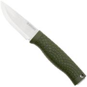 Image for Böker Manufaktur Bronco Mini Scandi 121518 Stonewashed 3V, Green TPE, bushcraft knife