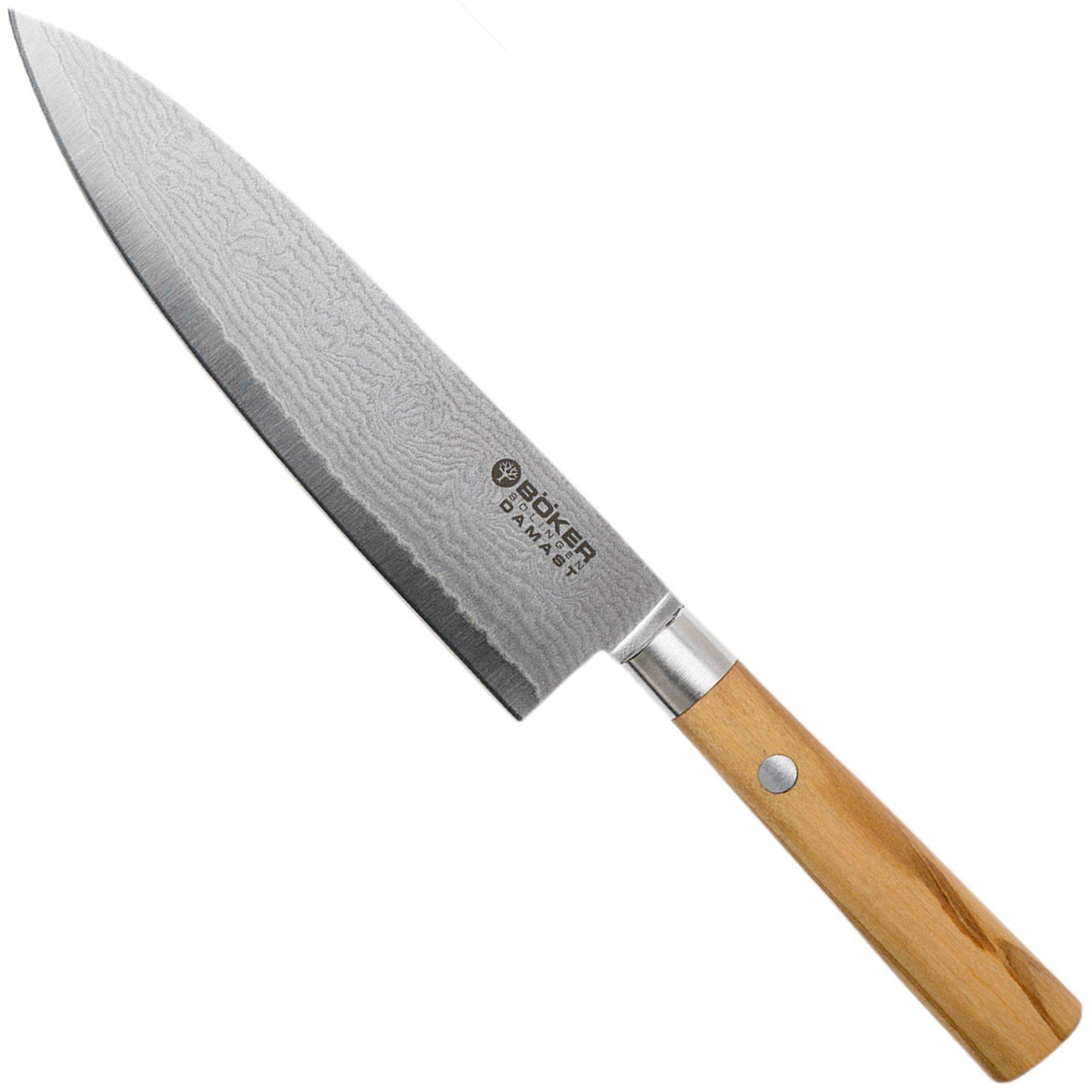 Böker Damast Olive 15.5 cm small chef's knife, 130439DAM
