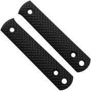 Afbeelding voor Böker BFF Packlite Handle Scales 190003 Black Micarta Pyramid, greepschalen