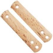 Afbeelding voor Böker BFF Packlite Handle Scales 190674, Curly Birch Natural Smooth, greepschalen