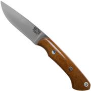 Bark River Featherweight Fox River CPM 3V Natural Canvas, Red liner coltello da caccia