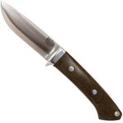 Bark River Classic Drop Point Hunter CPM 3V, Green Canvas Micarta, Red Liners