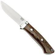 Bark River Classic Drop Point Hunter CPM S45VN Smoke Prickly Pear Natural Liner, couteau fixe