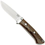 Bark River Classic Drop Point Hunter CPM S45VN Smoke Prickly Pear Natural Liner, cuchillo fijo