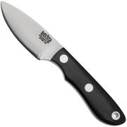 Bark River PSK Satin CPM 3V Black Canvas Micarta, vaststaand mes