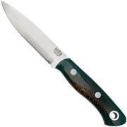 Bark River Aurora Scandi CPM 3V Emerald Pinecone, bushcraft knife
