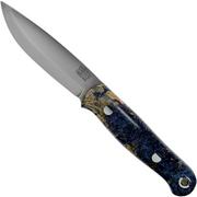 Bark River Bushcrafter CPM CruWear, Deep Blue and Natural Maple Burl, bushcraft knife