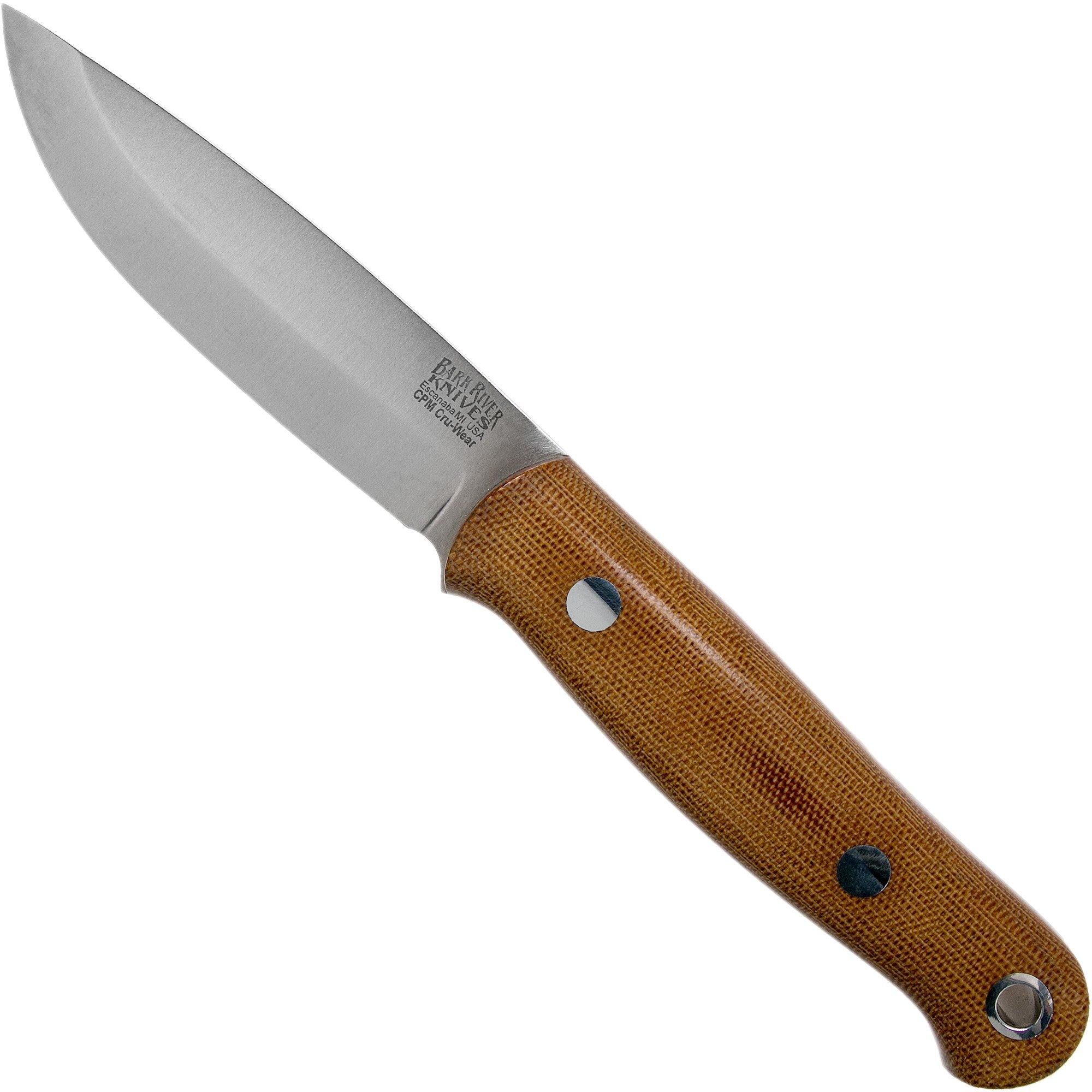 Bark River Bushcrafter CPM CruWear, Black Canvas Micarta, bushcraft knife |  Advantageously shopping at Knivesandtools.com