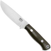 Bark River Bravo Necker II CPMS45VN Green Canvas Micarta, faca fixa